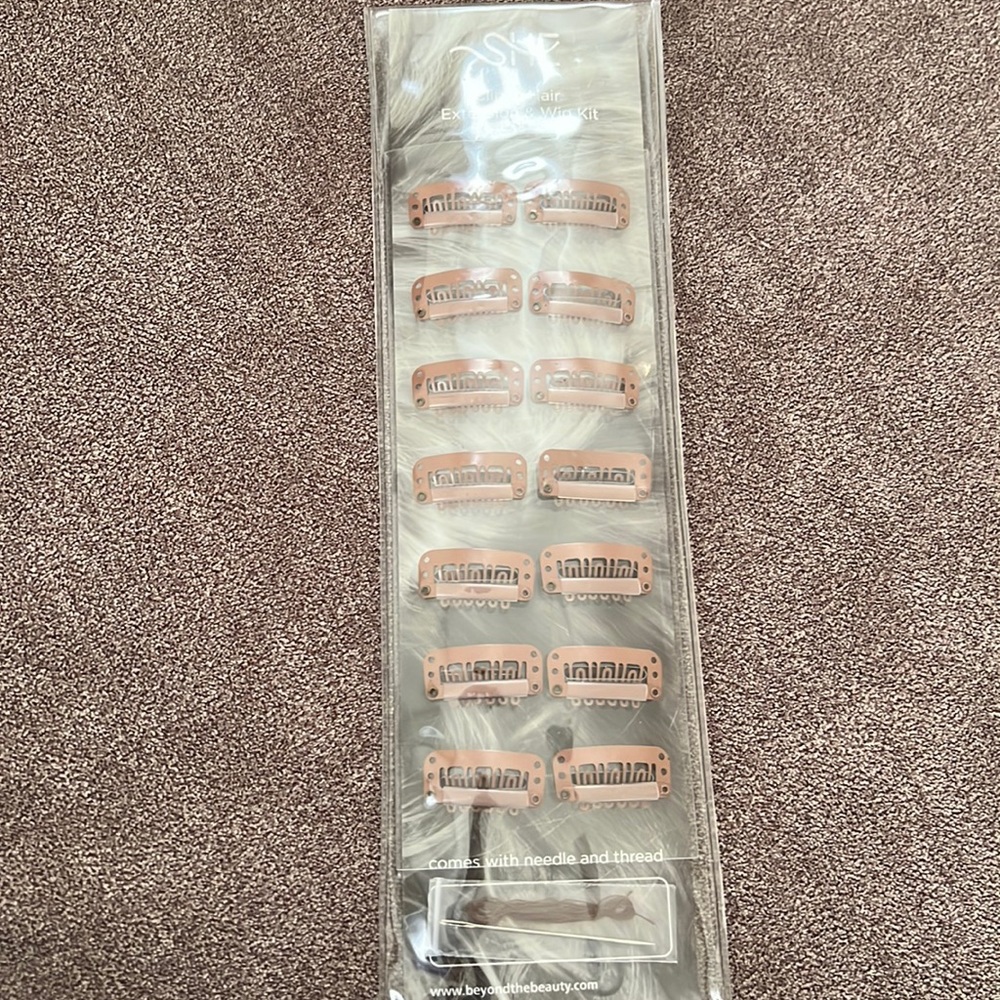 NEW SHE clip in hair extension & wig kit BROWN